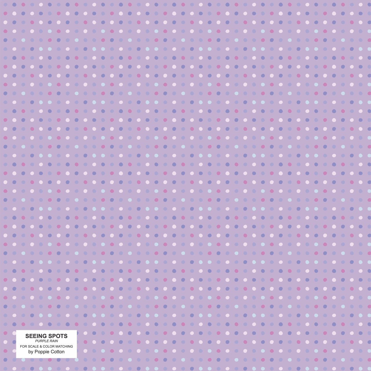 Fabric Poppie Cotton Purple Rain Seeing Spots by the Quarter Yard SS24197